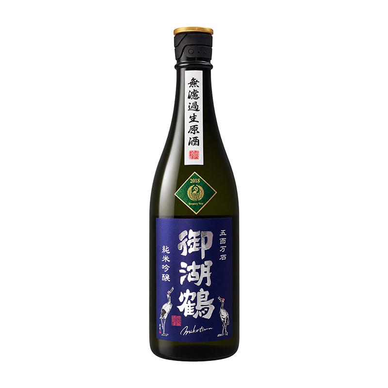 御湖鶴 純米吟釀 五百万石 無濾過生原酒 720ml